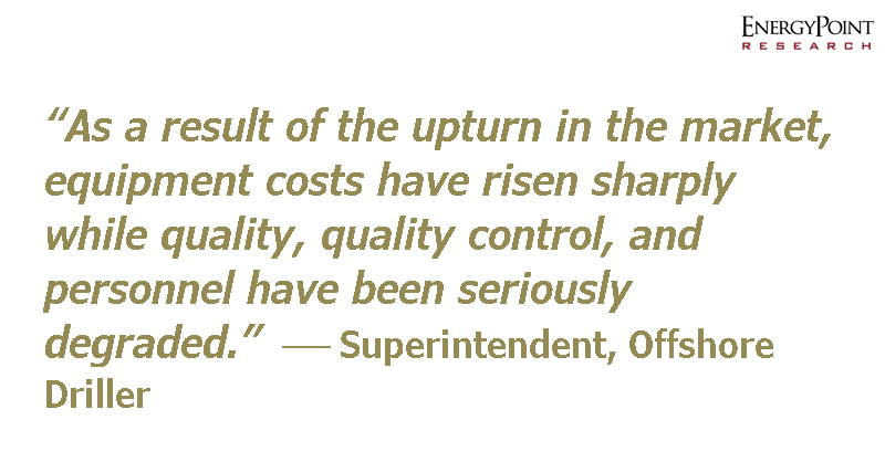 Quote from respondent to EnergyPoint's Oilfield Products Survey